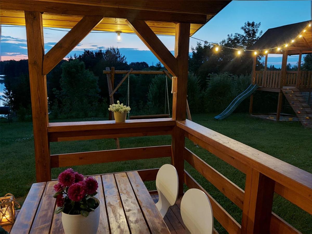 Domek Z Kominkiem Nad Jeziorem Z Jacuzzi Ogrodowym Sumowo  Екстериор снимка